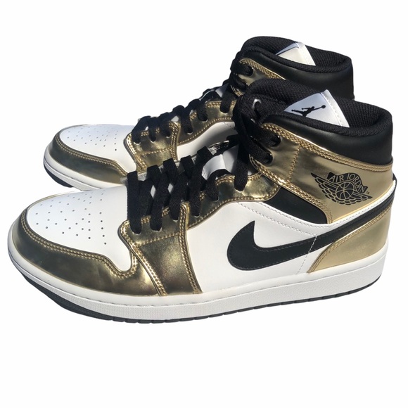 Gold Jordan 1 mid